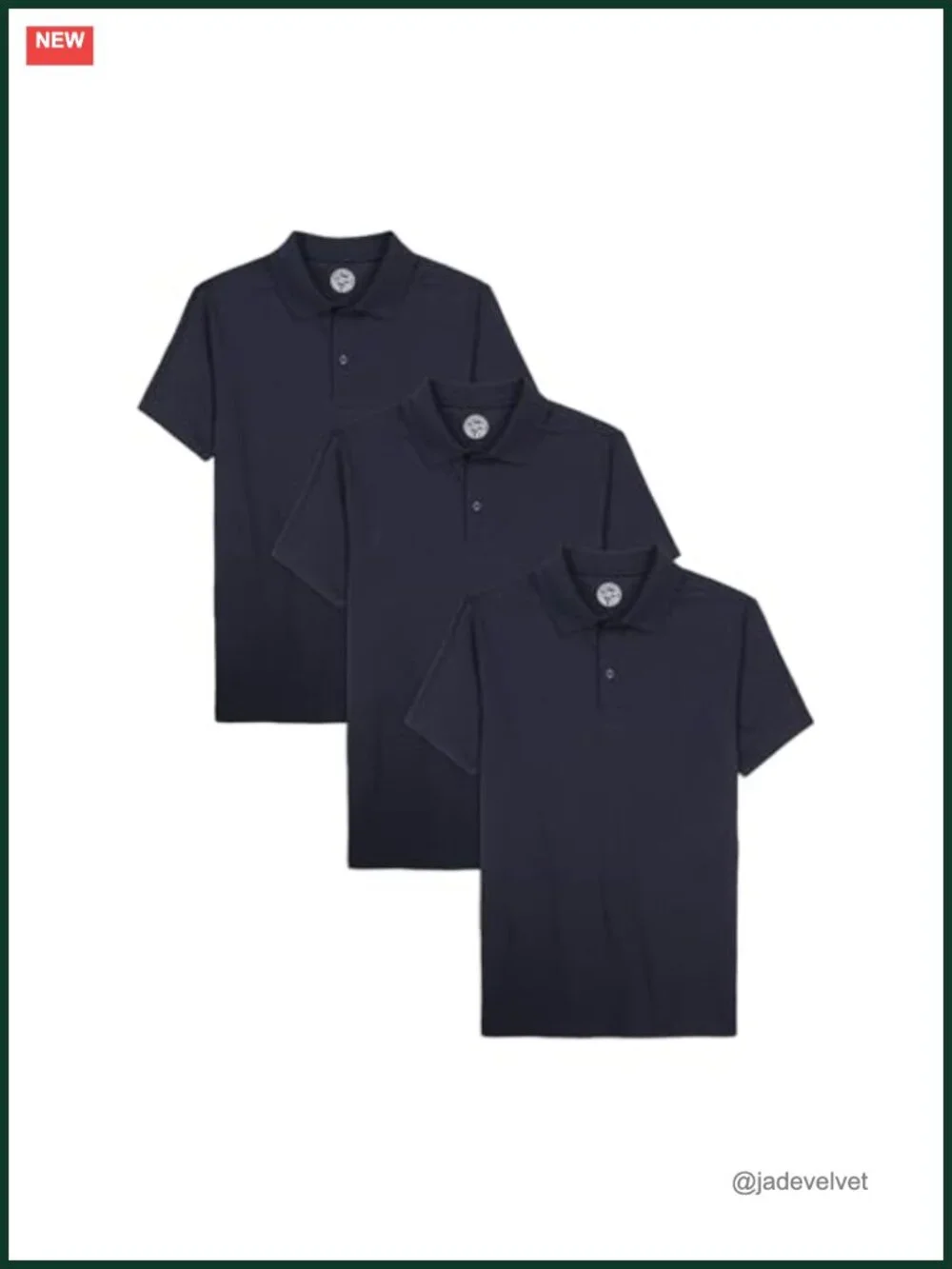 Boys School Uniform Short Sleeve Jersey Polo Multipack